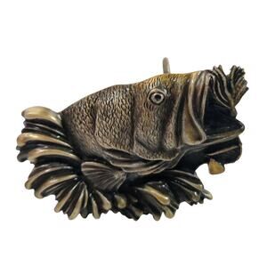 Topwater Largemouth Bass Strike Lure Fisherman Vintage Belt Buckle USA Made